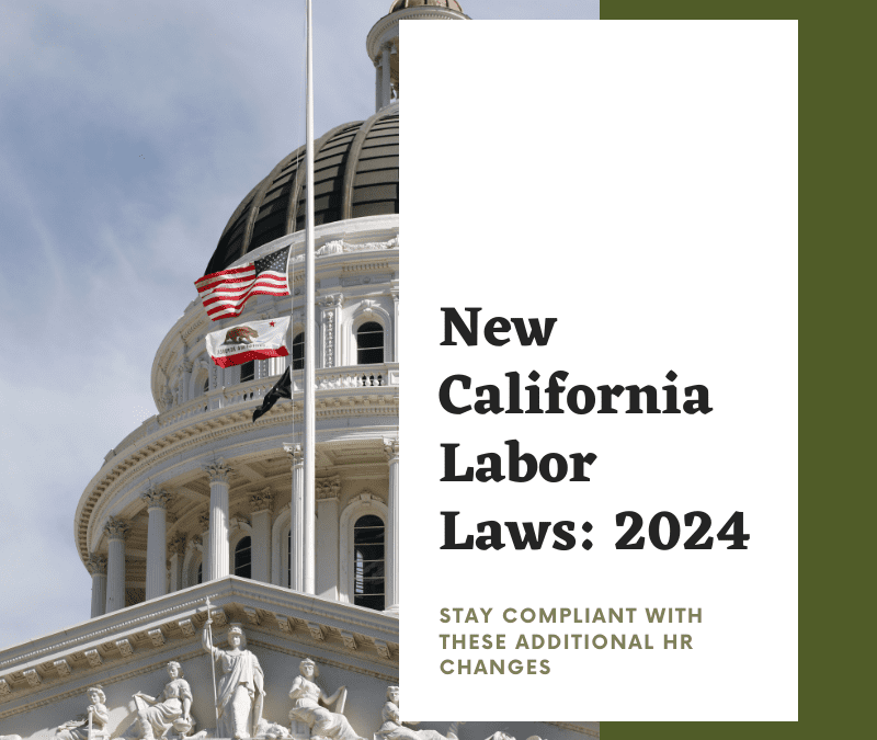 California HR Labor Law Changes in 2024